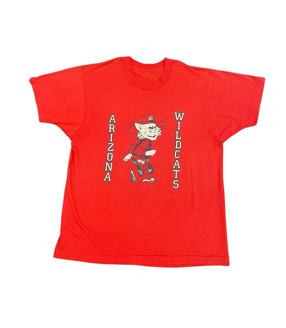 Vintage 80s 90s NCAA Arizona Wildcats Graphic T Shirt Size Large USA